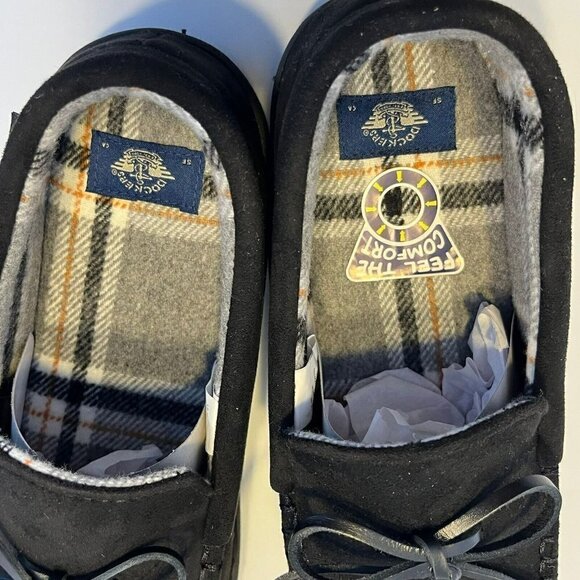 Dockers NIB Men’s Memory Foam Indoor Outdoor Outsole Black Slippers-L (9/10) - Picture 11 of 16
